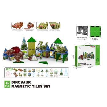 Mágneses dinoszaurusz világ építőkészlet 42 darab MT1460 kép