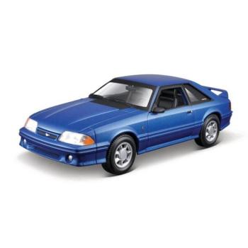 Maisto - 1993 Ford Mustang SVT Cobra, fém kék, összeszerelő sor, 1:24 kép