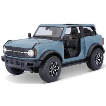 Maisto - 2021 Ford Bronco Badlands (nincs ajtó), kék, 1:18 kép
