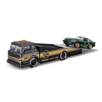 Maisto – Design Elite Transport, rámpa teherautó + 1980 Datsun 280ZX (S130), 1:64