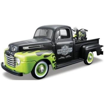 Maisto - Harley-Davidson Custom, 1948 Ford F-1 Pickup + 1948 FL Panhead, 1:24 kép