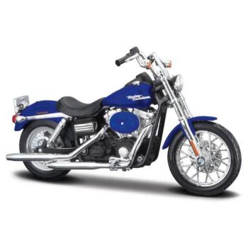 Maisto - HD - Motorkerékpár - 2006 Dyna Street Bob, fém kék, 44-es sorozat, bliszter doboz, 1:18 kép