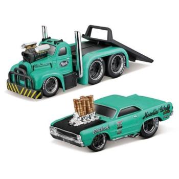Maisto - Izom szállítások - 1953 MACK B-61 Lapátszállító 1968 Dodge Dart HEMI Gasser, 1:64 kép