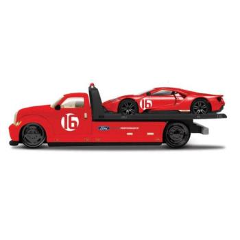 Maisto platós – 2022 Ford GT Heritage Edition, piros, 16-os számmal, 1:64 kép