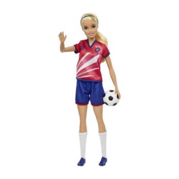 Mattel Barbie Futball Baba - Barbie piros mezben kép