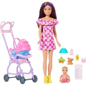 Mattel Barbie® Skipper™ BABYSITTERS bébiszitter babakocsival kép