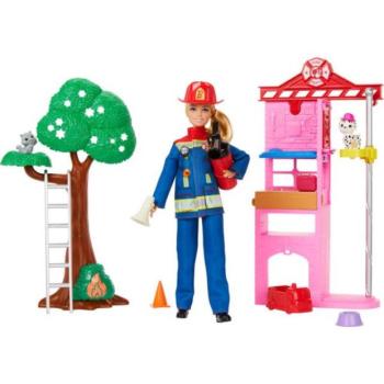 Mattel Barbie Tűzoltóállomás babával