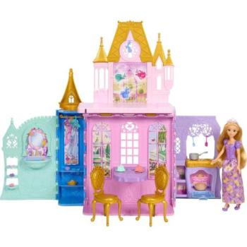 Mattel Disney Princess Baba Rapunzel és hordozható kastély