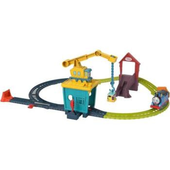 Mattel Fisher Price vonat szett daruval és motoros mozdonyval