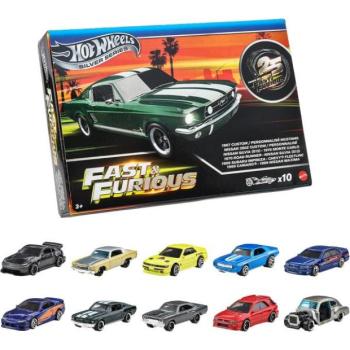 Mattel Hot Wheels 25JCT92 Fast & Furious Gyorsan és dühösen Kisautók 10-csomag