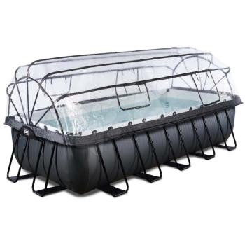 Medence búrával és homokszűrős vízforgatóval Black Leather pool Exit Toys acél medencekeret 540*250*122 cm fekete 6 évtől kép