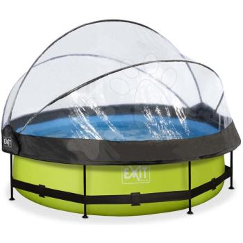 Medence búrával és szivattyúval Lime pool Exit Toys kerek acél medencekeret 300*76 cm zöld 6 évtől kép