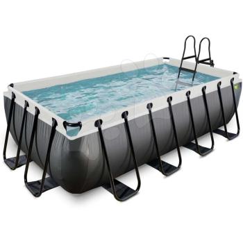 Medence homokszűrős szivattyúval Black Leather pool Exit Toys acél szerkezet 400*200*100 cm fekete 6 évtől kép