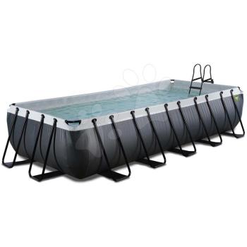 Medence homokszűrős szivattyúval Black Leather pool Exit Toys acél szerkezet 540*250*100 cm fekete 6 évtől kép