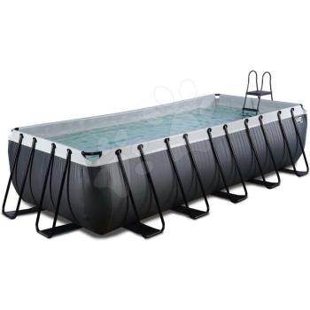 Medence homokszűrős vízforgatóval Black Leather pool Exit Toys acél medencekeret 540*250*122 cm fekete 6 évtől kép