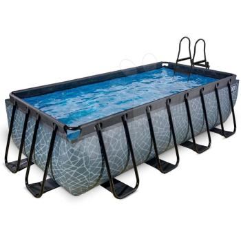 Medence homokszűrős vízforgatóval Stone pool Exit Toys acél medencekeret 400*200*100 cm szürke 6 évtől kép