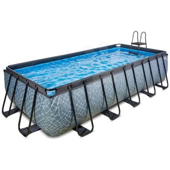 Medence homokszűrős vízforgatóval Stone pool Exit Toys acél medencekeret 540*250*122 cm szürke 6 évtől kép
