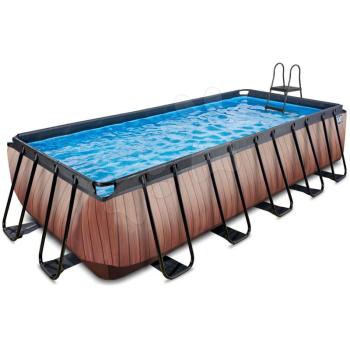 Medence homokszűrős vízforgatóval Wood pool Exit Toys acél edencekeret 540*250*122 cm barna 6 évtől kép