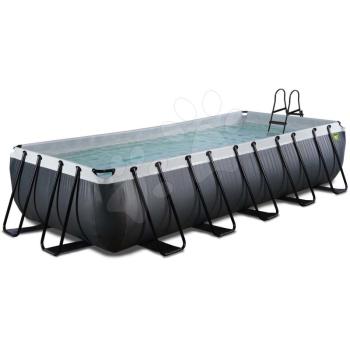 Medence szűrőszivattyúval Black Leather pool Exit Toys acél szerkezet 540*250*100 cm fekete 6 évtől kép