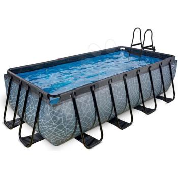 Medence szűrővel Stone pool Exit Toys acél medencekeret 400*200*100 cm szürke 6 évtől kép
