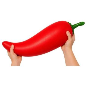 Mega Squeeze Jumbo stretch chili paprika 24 cm - szorítható stresszoldó játék kép