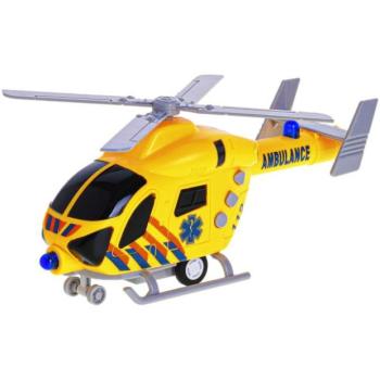 Mentőhelikopter 20 cm lendkeréken, akkumulátorokon fénnyel és hanggal dobozban