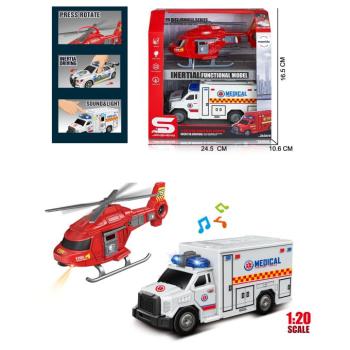 Mentőszett 1:20 mentőautó és helikopter Medical MT1289 kép