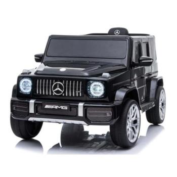 Mercedes G63 12V elektromos autó, fekete, egyszemélyes ülés, lítium akkumulátor