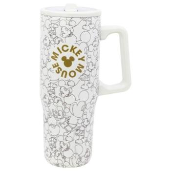 Mickey egér termoszbögre szívószállal és füllel 920 ml kép