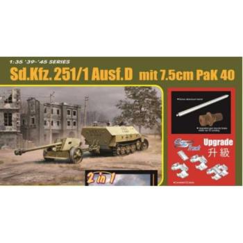 Model Kit katonai 6664 - Sd.Kfz.251/1 Ausf.D 7.5cm PaK40-nel (1:35) kép