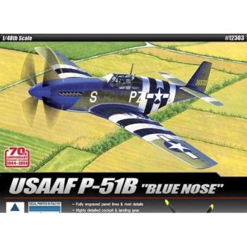Model Kit repülőgép 12303 - USAF P-51 B "70th NORMANDY INVASION (1:48) kép
