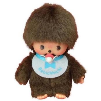 Monchhichi Bebiči fiú előkével 15 cm kép