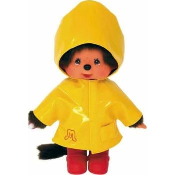 Monchhichi Moncsicsi fiú sárga esőkabátban 20cm kép