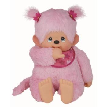 Monchhichi Moncsicsi lány rózsaszín előkével XL 80cm kép