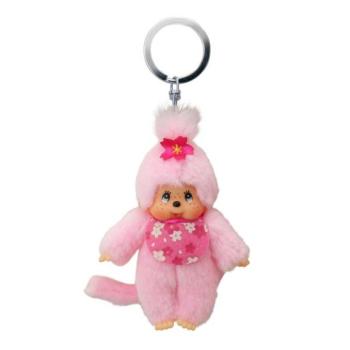 Monchhichi Moncsicsi lány rózsaszín kulcstartó 10cm kép
