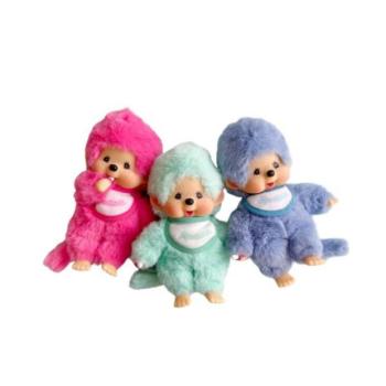 Monchhichi Moncsicsi színek (málnarózsaszín, mentazöld, kék) 14cm kép