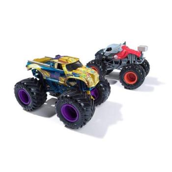 Monster Jam - gyűjthető fém autómodell Monster Truck, Marvel, 2 modell készlet, vegyes, kép