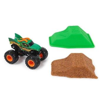 Monster Jam - gyűjtői fém modell Monster Truck, Dragon szett kiegészítőkkel, 1:64 kép