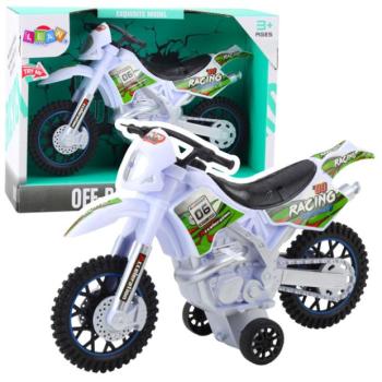 Motorkerékpár Crossbike Off-Road effektekkel fehér kép