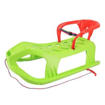 Műanyag szánkó háttámlával Baby Mix SNOW STAR zöld kép