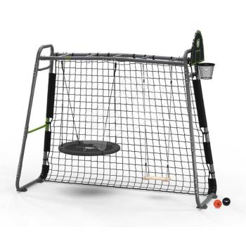 Multifunkciós fitneszközpont focihálóval GetSet Monkeybar MB205 Grey Exit Toys bővíthető hintákkal kosárlabdával acél szerkezettel kép
