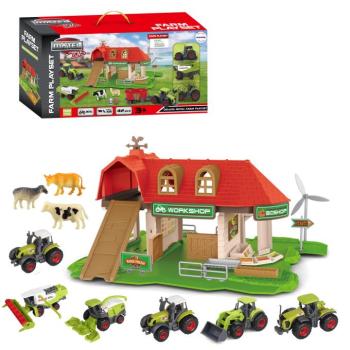 Nagy fém farm állatokkal és traktorokkal MT1437 kép