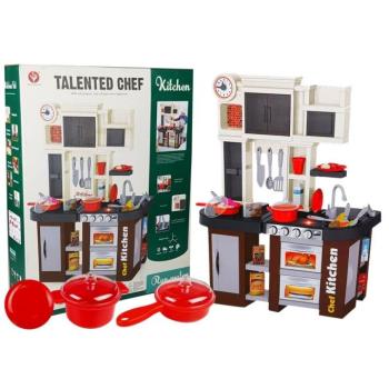 Nagy gyerekkonyha órával és folyóvízzel kép