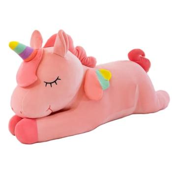 Nagy méretű plüss unikornis - pihe-puha rózsaszín egyszarvú - 40 cm (BBJ) (BBE)