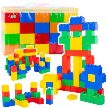 Nagyméretű színes építőkockákból álló készlet zacskóban 28,5 x 9 x 9 cm 20 darab kép