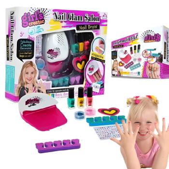 Nail Glam Deluxe manikűrszalon kicsiknek – körömreszelővel, matricákkal, körömlakkokkal és csillámporokkal – minden, ami csillogás és divat! (BBJ) kép