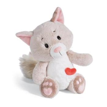 NICI plüss Love bolyhos macska 25cm, ülő, ZÖLD kép