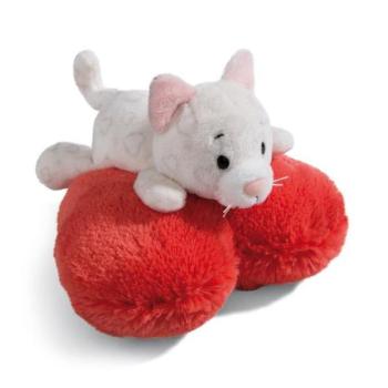NICI plüss Love Cute macska fekvő, szív, 13cm, ZÖLD kép