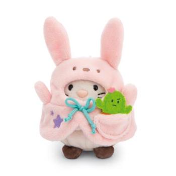 NICI plüss MyMochi Cica Angy 8cm nyuszi jelmezben és kaktusszal, ajándékcsomag készlet kép