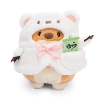NICI plüss MyMochi Kutyus Hiro 8cm jegesmedve és bubble tea jelmezben, ajándékcsomag szett kép